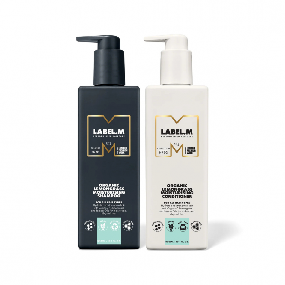 סט שמפו ומרכך Organic Lemongrass ללחות 300 מ״ל